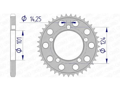 Produktbild von AFAM Kettenrad Alu Standard - 525