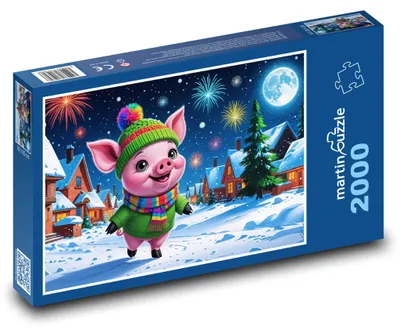 Obrázek produktu pro martinpuzzle - Puzzle 2000 - Šťastné prasátko