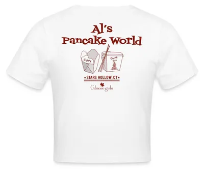 Produktbild von Spreadshirt Gilmore Girls Al's Pancake World Design Crop Top, S, Weiß