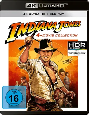 Produktbild von VERLAG: UNIVERSAL PICTURES VIDEO Indiana Jones 1-4 4K, 9 UHD-Blu-ray (Replenishment)