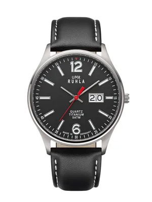 Obrázok produktu pre UMR RUHLA Classic 17077, náramkové hodinky, pánske, Quartz, Big Date, kožený remienok, 3 bar