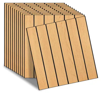 Wandpaneele selbstklebend Holzoptik 12er-Set 30x30 cm braun