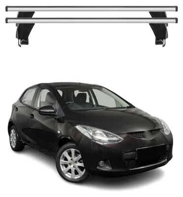Produktbild von Menabo Dachträger Grundtäger für Mazda 2 2007-2009 50kg Aluminium Silber 2 tlg, KI-generiertes Bild