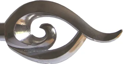 Produktbild von BASIT  Rohr + Innenlauf Gardinenstange selber zusammenstellen Edelstahl look Metall Ø 16mm Einzelteile, Einzelteile Gardinenstangen 16mm:E24 - 1 Stück rechts Flamme