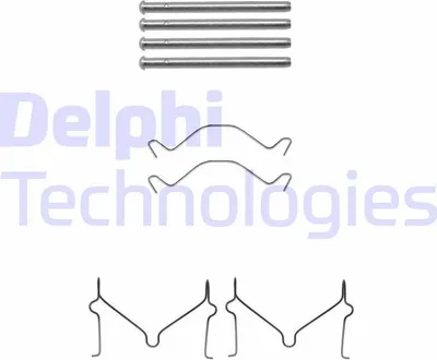 Produktbild von DELPHI LX0306 Zubehörsatz Scheibenbremsbelag Vorne für MAZDA FAMILIA V (BA) für KIA RIO Kombi (DC)