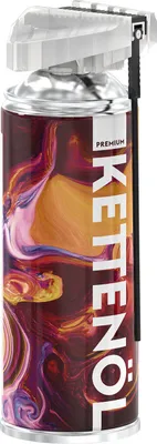 Produktbild von PREMIUM Fahrrad Kettenöl 400 ml, Sprühdose mit wechselbaren Sprührohr, Inhalt:400 ml