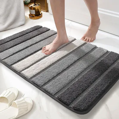 Obrázok produktu pre Kúpeľňová predložka mikrovlákno 60 x 120 cm, sivá, do kúpeľne