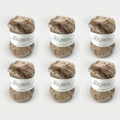 Obrázok produktu pre 6x priadza Rigmor od spoločnosti Permin – farebná priadza z merino vlny (Superwash), farba: 20 (piesok)