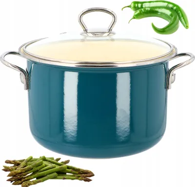 Produktbild von Kuketo | Olkusz Emaille Kochtopf 1,3 L – 16 cm Türkiser Topf Mit Deckel – Für Induktion & Gas – Robust, Elegant & Pflegeleicht
