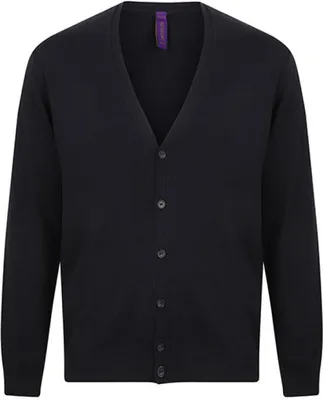 Produktbild von Henbury H722 | MenŽs V Button Cardigan - Farbe: Navy - Größe: L