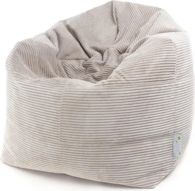 Produktbild von Ecopuf, Sofi, Sitzsack Pouf, Sack Poufsessel Pufsack Kinder, Erwachene, Eisweiß Sz83