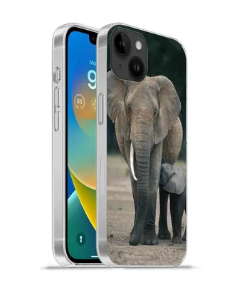 Produktbild von MuchoWow® Handyhülle Schutzhülle Hülle für Apple iPhone 14 Plus - Soft case Elefant - Tiere - Flachland - Natur Silikon Softcase Handy Hülle - Abbildung
