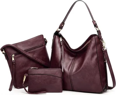 Produktbild von Pahajim Handtaschen Damen Set Schultertasche Groß Kunstleder Einkaufstaschen