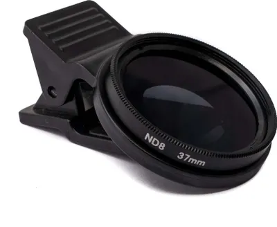 Produktbild von SYSTEM-S ND8 Linse 37 mm Neutraldichte Grau Filter mit Clip für Smartphones in Schwarz