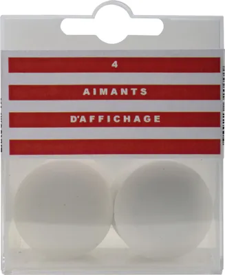 Produktbild von Exacompta Schachtel mit 4 Stück Magnete, Ø32mm - Weiß - 32000E