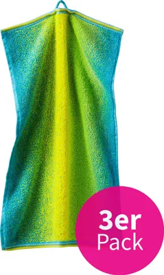 Produktbild von grace grand spa Gästetuch Vital Neon 3er-Pack in farbenfrohem Design Grün One Size