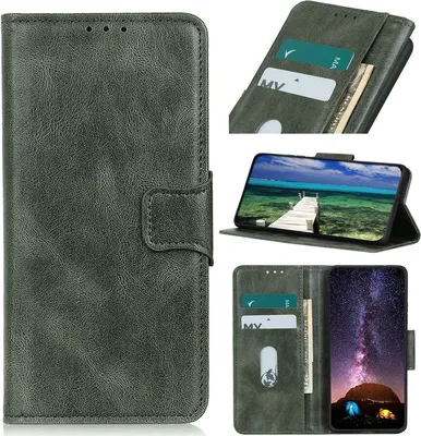 Produktbild von Mobigear Classy iPhone 14 Pro Max Hülle Klapphülle Geldbörse - Grün