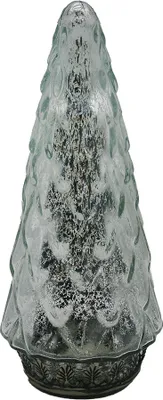 Immagine prodotto di Clayre & Eef Decorazione natalizia con illuminazione a LED Albero di Natale Ø 11x24 cm Vetro color argento