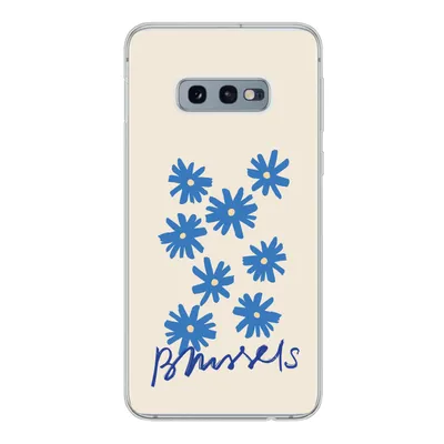 Produktbild von MuchoWow® Handyhülle Schutzhülle Hülle für Samsung Galaxy S10e Blume - Design - Brüssel - Minimalismus Silikon Softcase Handy Hülle - Handy