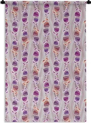 Produktbild von MuchoWow® Wandteppich Wandbehang Tulpen - Blumen - Muster 120x180 cm Tapisserie Dekoration Wandtuch - Schlafzimmer - Dekorationen für das Haus