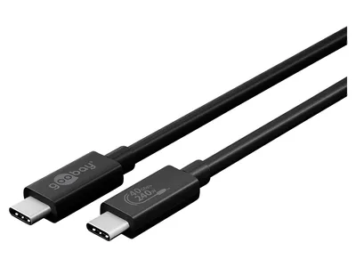 Produktbild von Goobay USB-Kabel 0,7m schwarz USB4 Gen.3x2 USB-C auf USB-C 240W 40Gbps