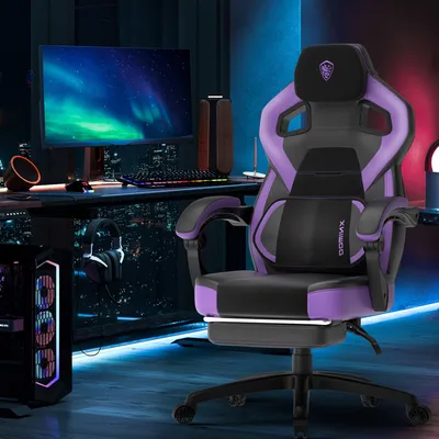 Immagine prodotto di Sedia da gaming ergonomica con poggiapiedi e schienale regolabile