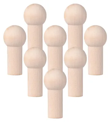Obrázek produktu pro Omgoods - Dřevěné věšáky na oblečení - Multifunkční nástěnné háčky, 8 kusů