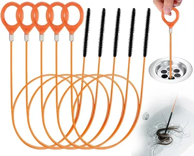 Produktbild von Rohrreinigungsbürste – 5-teilig – 130 cm – Flexible Reinigungsbürste für Abflüsse – Autobürste – Spülbeckenreiniger – Abflussbürste – Rohrreiniger
