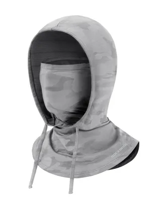 Produktbild von ROCKBROS Motorrad Sturmhaube Balaclava mit Kapuze atmungsaktiv UPF 30+ UV-Schutz Schlauchschal für Motorrad Fahrrad MTB Outdoor Grau