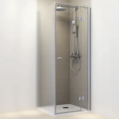 Produktbild von SCHULTE Drehtür für Seitenwand MasterClass 100 x 200 cm Anschlag rechts Klarglas Profilfarbe chrom D700208 41 50 02 12 0