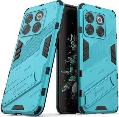 Produktbild von Armor Hülle für OnePlus 10T, Hybrid PC TPU Bumper Stoßfestes Schutzhülle mit Standfunktion Blau