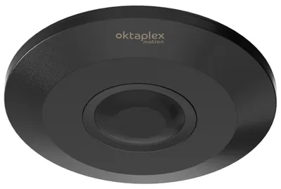 Produktbild von Oktaplex Ina – Deckenbewegungsmelder 360 Grad schwarz mit schwarzer Linse