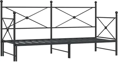 Obrázek produktu pro vidaXL Rozkládací denní postel bez matrace černá 90x190 cm ocelová