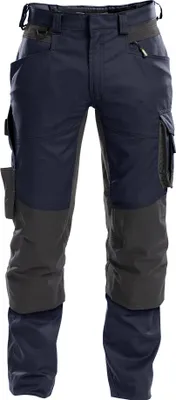 Produktbild von DASSY® Dynax Arbeitshose mit Stretch und Kniepolstertaschen NACHTBLAU/ANTHRAZITGRAU Gr.50 Länge: PLUS