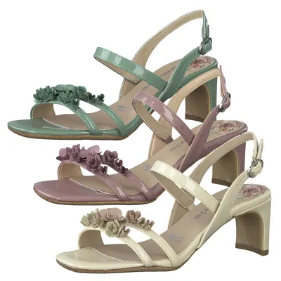 Produktbild von Tamaris 1-28336-24 Damen Sandalen Blockabsatz Sandaletten Slingback, Größe:40 EU, Farbe:Beige