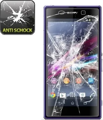 Produktbild von 2x Panzerfolie für Sony Xperia Z ANTI-SCHOCK Displayschutzfolie HD ULTRA KLAR
