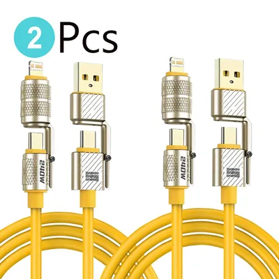 Produktbild von 2-teiliges 240-W-USB-C-Schnellladekabel für iPhone USB Typ C Schnellladung für iPhone Xiaomi Samsung PD 2-in-2-Datenkabel USB-Kabel, 1,5 m