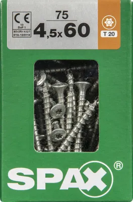 Produktbild von Spax Universalschrauben 4.5 x 60 mm TX 20 - 75 Stk.