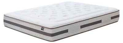 Image de Matelas à ressorts ensachés en coton naturel et en bambou