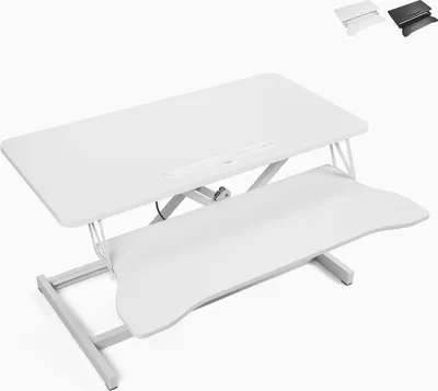Image de Support pour écran d'ordinateur de bureau réglable en hauteur Jallo+ - Blanc
