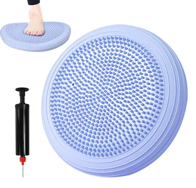 Obrázek produktu pro Balancovací podložka s pumpou, průměr 34 cm, nafukovací balanční podložka, pro fitness