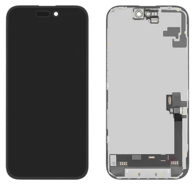Produktbild von iPhone 16 OLED Display 6,1 Zoll Schwarz, 1179x2556 Auflösung, 460 ppi