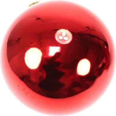 Produktbild von Christbaumkugel 20cm Weihnachtskugel 200mm Kugel Kunststoff Baumschmuck Fenster, Farbe:rot