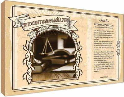 Produktbild von vianmo Holzschild 20x30 cm Rechtsanwältin Beruf Arbeit