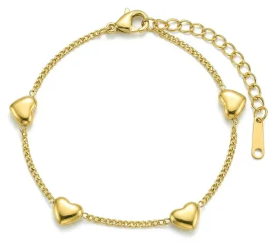 Produktbild von Vergoldetes Armband mit Herzen Vaelisse Gold VWB260689G