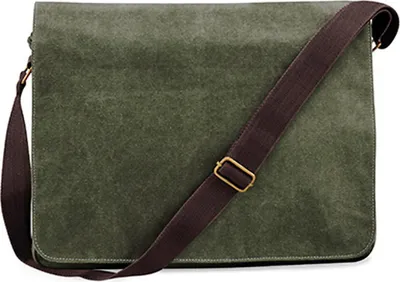 Zdjęcie produktu dla Quadra QD610 | Vintage Canvas Despatch Bag / Torba na ramię - Kolor: Vintage Military Green - Rozmiar: 40 x 30 x 12 cm