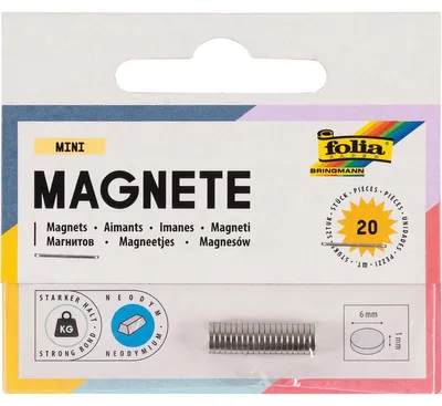 Produktbild von Magnete, Ø 6mm x 1mm, 20 Stück (1 Stück)