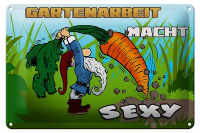 Produktbild von Blechschild Spruch 30x20cm Gartenarbeit macht sexy