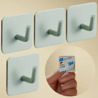 Produktbild von DEKAZIA® 4 Kleiderhaken Kinder grün – Garderobenhaken Kindergarderobe Wandhaken Kinderzimmer – Klebehaken selbstklebend Haken Garderobe Kinderhaken Wa