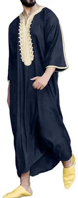 Imagen del producto de Vestido informal de hombre a rayas con mangas cortavientos